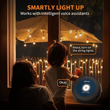 XMCOSY Smart Outdoor String Lights 100Ft Dimmable