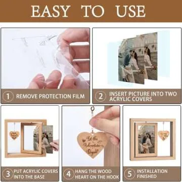 2023 Heart-Shaped Rotating Picture Frame for Couples