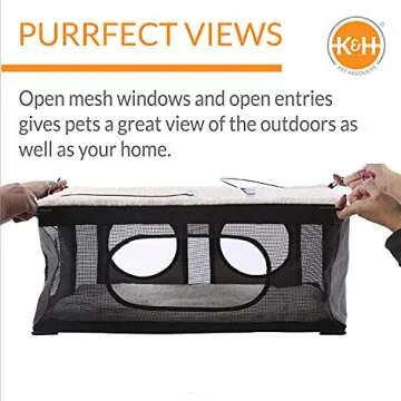 K&H Sturdy Cat Window Perch for Bird Watching & Comfort