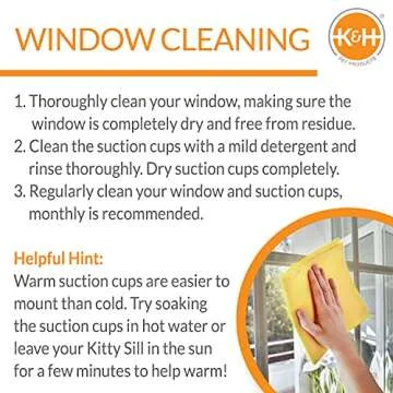 K&H Sturdy Cat Window Perch for Bird Watching & Comfort