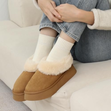 Double Couple Suede Fur Lined Ankle Boots for Women
