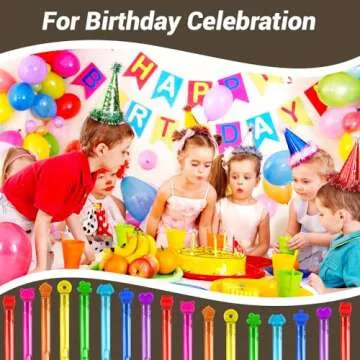 VKTEN 32Pcs Mini Bubble Wands Assortment 8 Styles 8 Colors Bubble Party Favors for Kids, Bubbles for Kids, Birthday Party Favors, Bath Time, Classroom Prizes Gifts Stocking Stuffers for Girls Boys