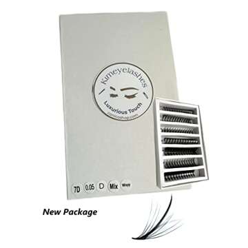 1000 Wispy Premade fans 0.05 0.07 Mixed Lengths 10-16mm 5D 7D Lashes Volume loose Fans C D Curl Handmade Fan eyelash extensions Kimeyelashes promade fan (7D - 0.05 - Curl C)