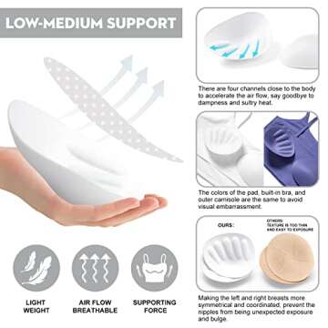 ECOPARTY Sports Bras for Women Quick-Dry Padded Wirefree Workout Crop Cute Tank Tops Camisole Yoga F...