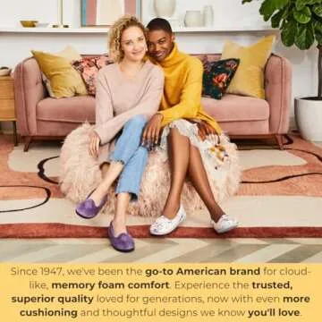 Dearfoams Women's Rebecca Lightweight Cozy Memory Foam Closed Back Slipper with Wide Widths, Sleet Chenille, 9-10