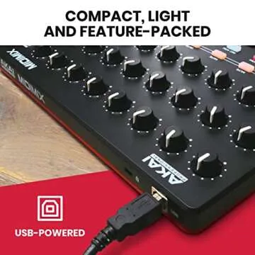 AKAI Professional MIDImix - USB MIDI Controller Mixer with Assignable Faders & Master Fader, 24 Knobs and 16 Buttons, 1 to 1 Mapping With Ableton Live
