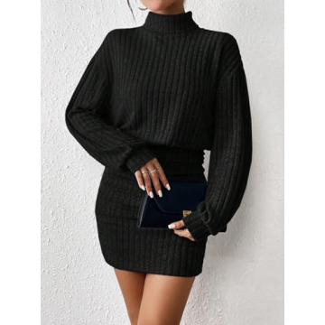 Trendy Women's Long Sleeve Sweater Dress for Fall 2024