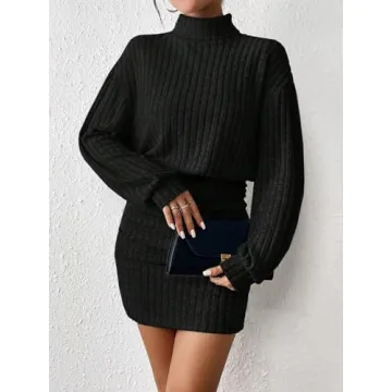 Trendy Women's Long Sleeve Sweater Dress for Fall 2024