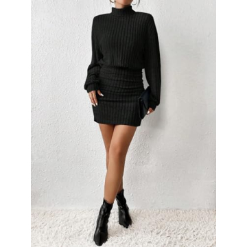 Trendy Women's Long Sleeve Sweater Dress for Fall 2024