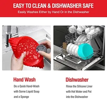 Reusable Air Fryer Silicone Liners Non-Stick Dishwasher Safe