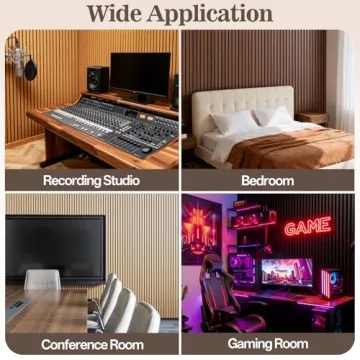 Vellorise 4 Pack Acoustic Wood Panels for Stylish Noise Reduction