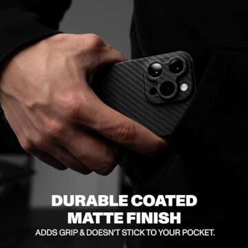 Latercase | iPhone 15 Pro Case | Classic | Durable Thin Phone Case | 0.6mm Aramid Fiber, Precision L...