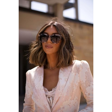 DIFF Bella II Oversized Square Sunglasses with UV400 Protection