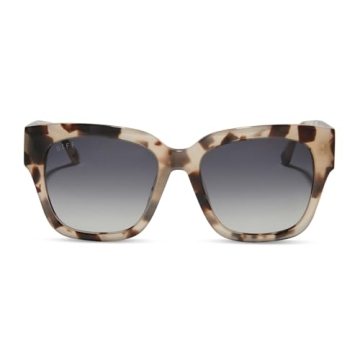 DIFF Bella II Oversized Square Sunglasses with UV400 Protection