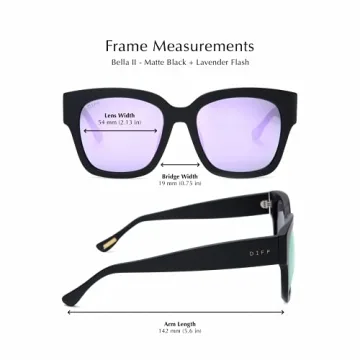 DIFF Bella II Oversized Square Sunglasses with UV400 Protection