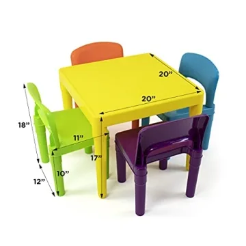 Humble Crew Kids Plastic Table and Chairs Set