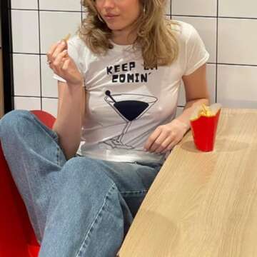 Madjtlqy Y2k Tops Baby Tees Graphic Crop Tops for Women Crew Neck Cute Bow Print Crop Tops Aesthetic Summer Clothes（AA Black, M