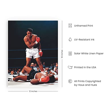 HAUS AND HUES Muhammad Ali Motivational Wall Art - Gym Decor