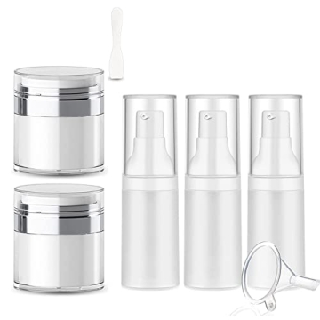 MILD EAST Airless Pump Bottles - Refillable Containers for Toiletries, Travel Accessories