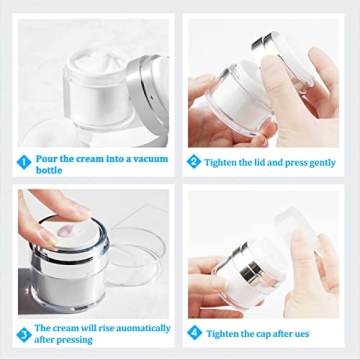 MILD EAST Airless Pump Bottles - Travel Friendly Containers