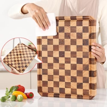 Durable Acacia Wood Cutting Board - Versatile Kitchen Helper