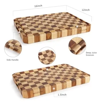 Durable Acacia Wood Cutting Board - Versatile Kitchen Helper