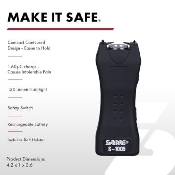 SABRE Pepper Spray & Stun Gun with Flashlight Self Defense Kit