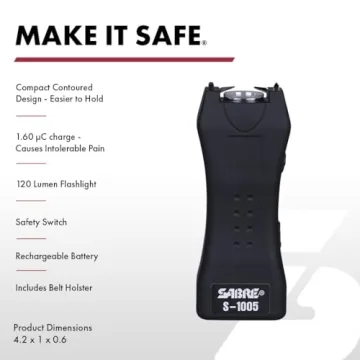 SABRE Pepper Spray & Stun Gun with Flashlight Self Defense Kit