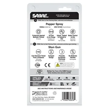 SABRE Pepper Spray & Stun Gun with Flashlight Self Defense Kit