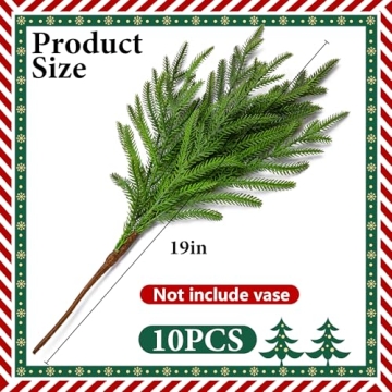 19" Norfolk Pine Branches - Perfect for Holiday Decor