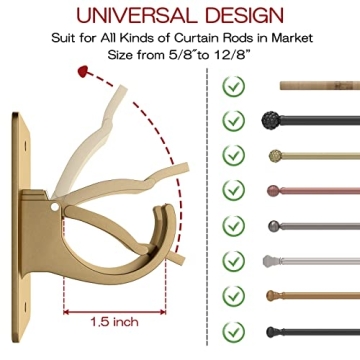 Self-Adhesive Curtain Rod Brackets for Easy Use