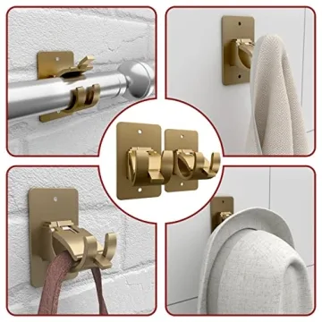 Self-Adhesive Curtain Rod Brackets for Easy Use