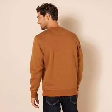 Amazon Essentials Men's Crewneck Sweatshirt in Nutmeg