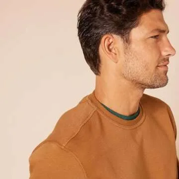 Amazon Essentials Men's Crewneck Sweatshirt in Nutmeg