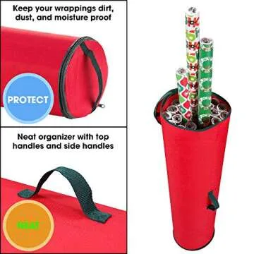 Primode Gift Wrap Storage Bag for 40" Rolls