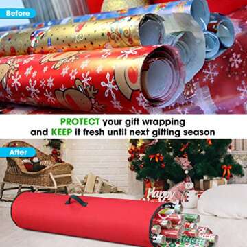 Primode Gift Wrap Storage Bag for 40" Rolls