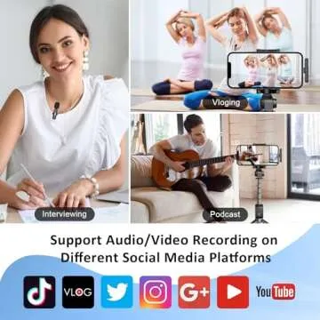 MAYBESTA Wireless Lavalier Microphone for iPhone and Android