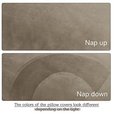 Luxurious Camel Beige Velvet Body Pillow Cover 20x54