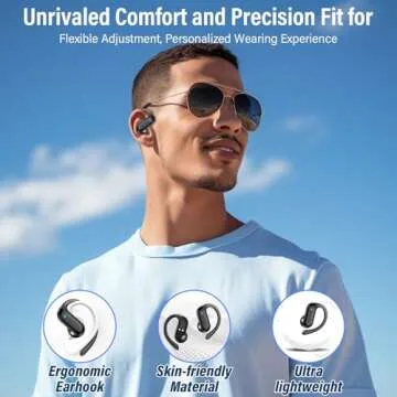 DUSONLAP Open Ear Bluetooth Earbuds for Safety & Comfort