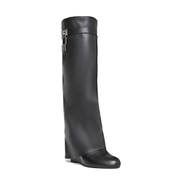 Stylish Arqa Women's Fold Over Knee High Boots for All Occasions