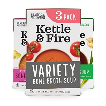 Kettle and Fire Bone Broth Soup 3 Pack Variety