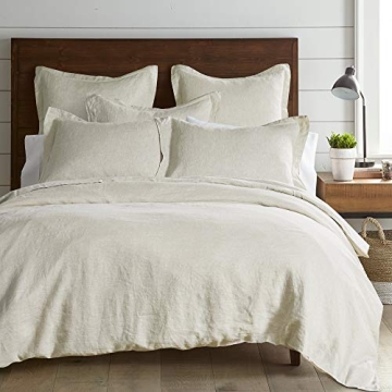 Levtex Home Washed Linen Duvet Cover - 100% Linen - Full/Queen Size (90x94in.)