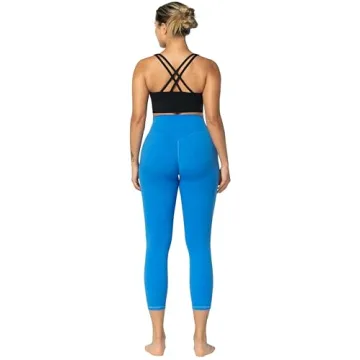 Sunzel Sunzfly Invisible Butt Scrunch Workout Leggings for Women, Butt Lifting High Waisted Gym Yoga Pants with Tummy Control 21" Classic Blue X-Small
