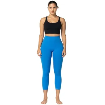 Sunzel Sunzfly Invisible Butt Scrunch Workout Leggings for Women, Butt Lifting High Waisted Gym Yoga Pants with Tummy Control 21" Classic Blue X-Small