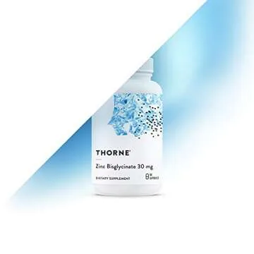 Thorne Zinc Bisglycinate 30mg - Daily Support for Skin, Eye & Immune System Health with Zinc Supplement Capsules - 60 Capsules