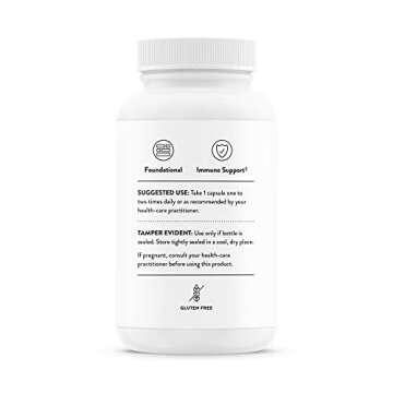 Thorne Zinc Bisglycinate 30mg - Daily Support for Skin, Eye & Immune System Health with Zinc Supplement Capsules - 60 Capsules