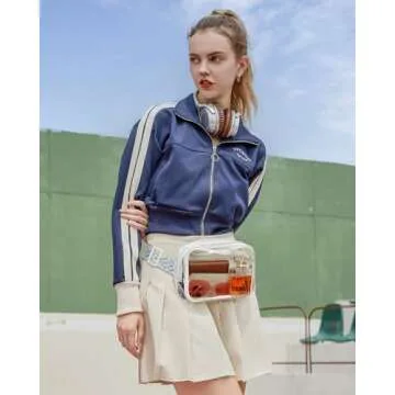 Telena Clear Fanny Pack - Stylish Stadium Approved Clear Bag for Concerts and Events