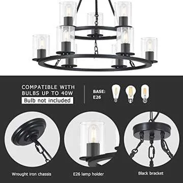 Fabulis Wagon Wheel Chandelier for Modern Living Spaces