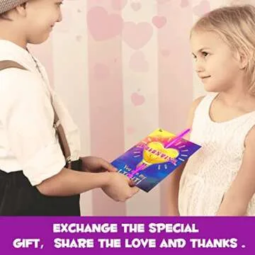 Neon Valentine's Day Cards with Glow Sticks for Kids