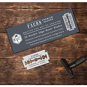 50 Facón Platinum Razor Blades - Ultimate Shaving Experience